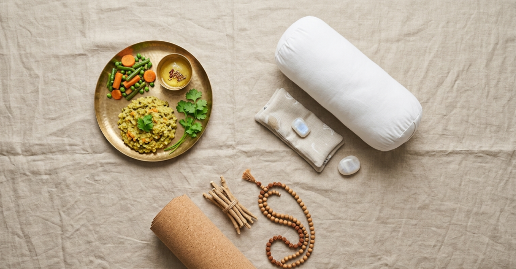 Three pillars of Ayurvedic health — Ahara diet, Nidra sleep and Brahmacharya lifestyle essentials as practised at Swaanubhutii holistic wellness clinic, Pune